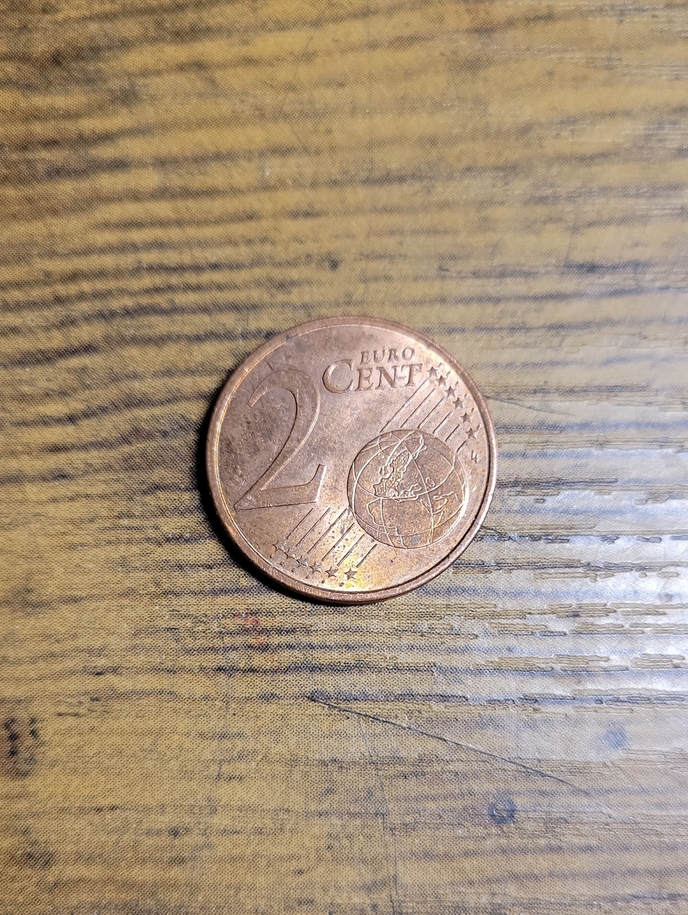 2013 Copper 2 Euro Cent Coin - Brown